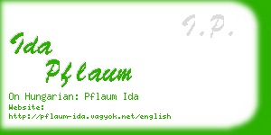 ida pflaum business card